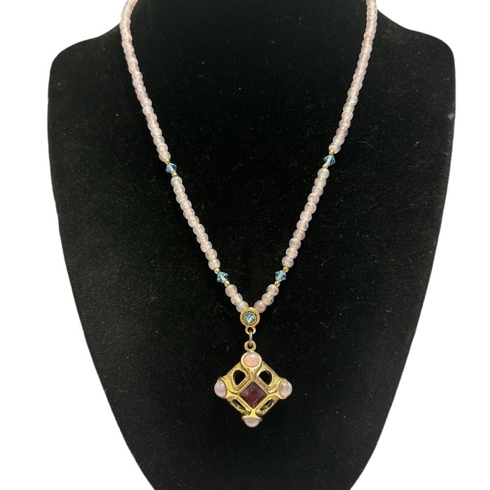 1928 Collection Gold Tone Beaded Necklace 16”+2”